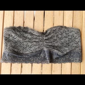 Dark Grey Lace Bandeau